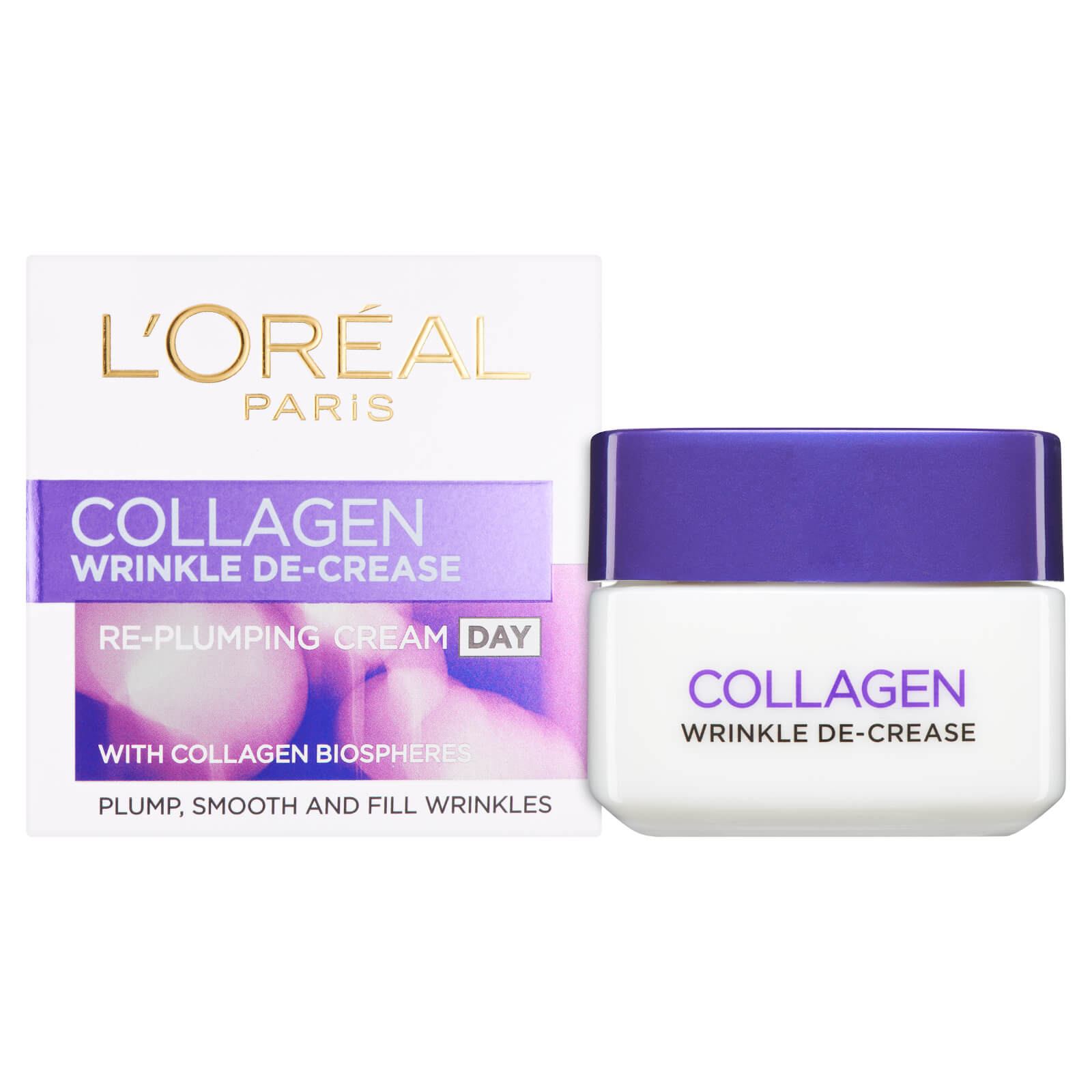 L'Oréal Paris Dermo Expertise Wrinkle Decrease Collagen Re-plumper Day Cream (50ml)
L'Oréal Paris Dermo Expertise Wrinkle Decrease Collagen Re-plumper Day Cream (50ml)