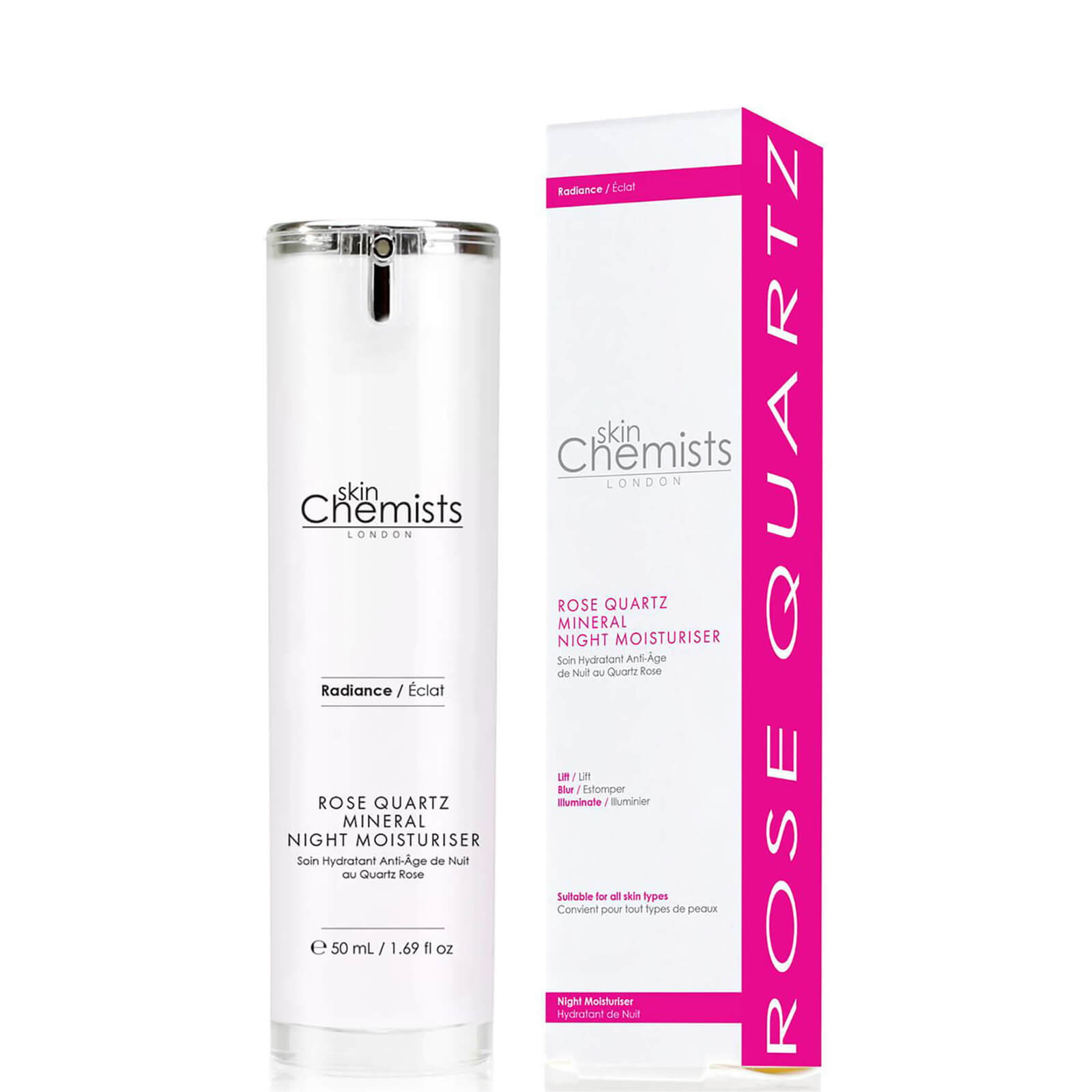 skinChemists London Rose Quartz Mineral Night Moisturiser 50ml