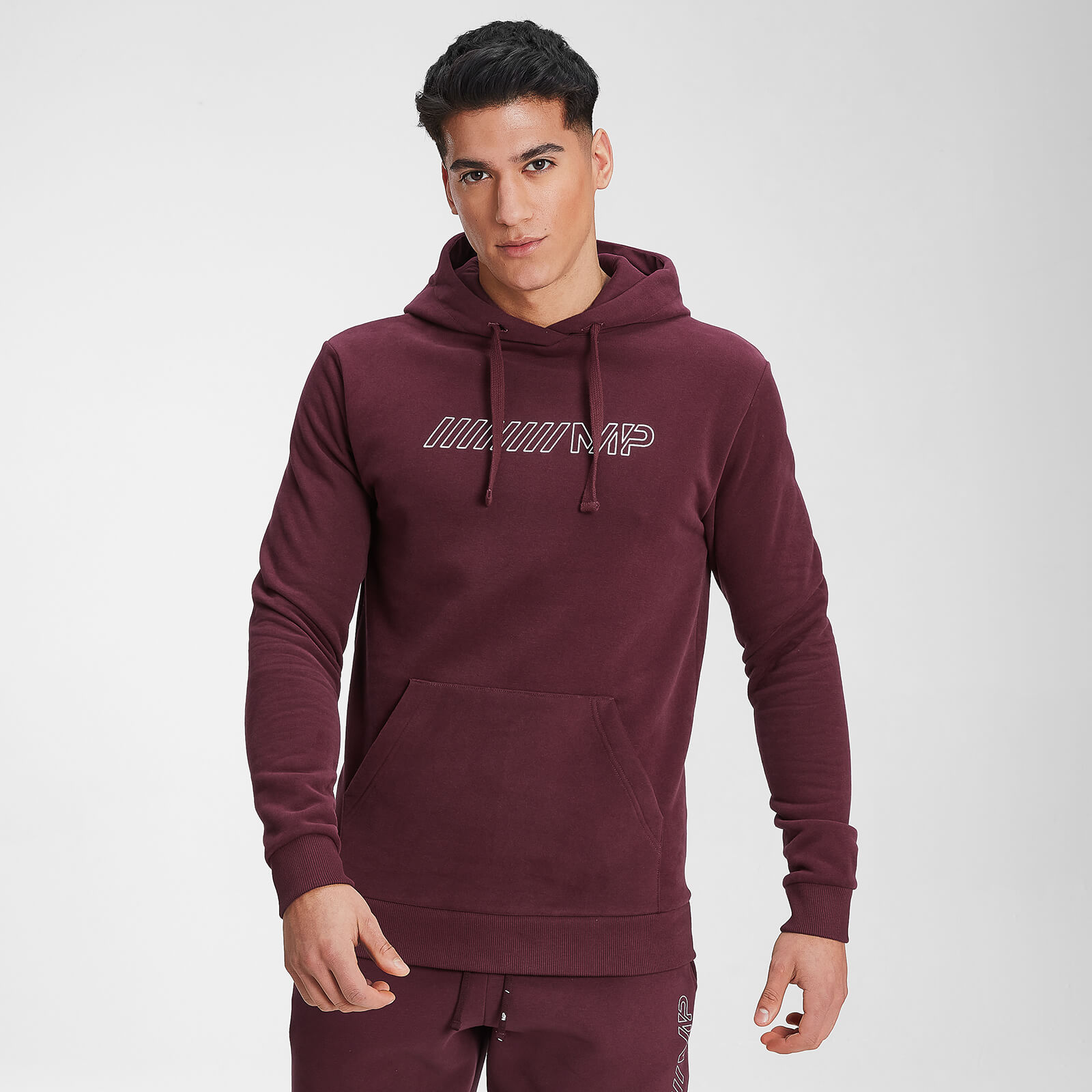 MP Men's Outline Graphic Hoodie - Washed Oxblood - XXL