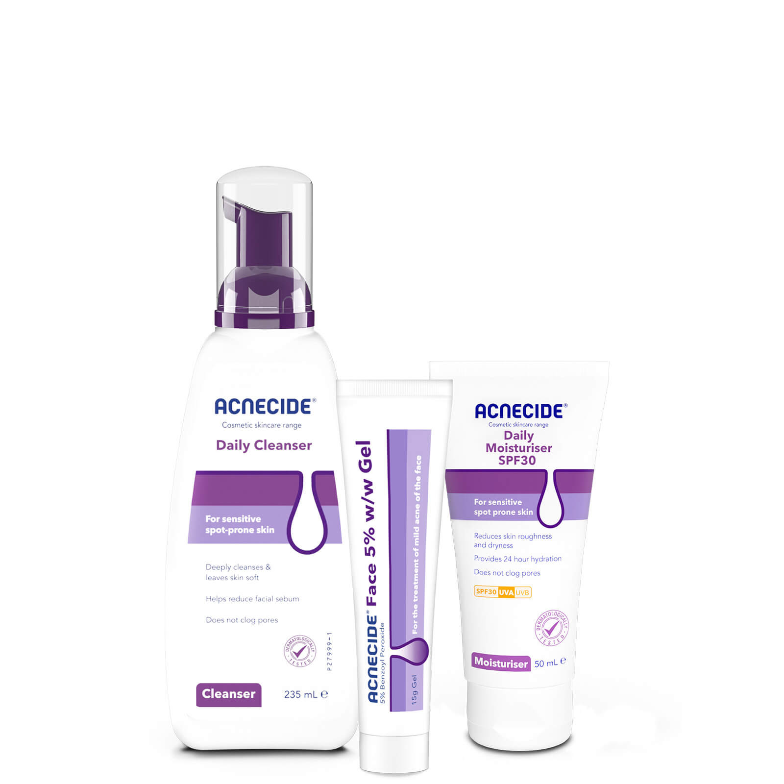 The Spot-On kit - Complete Daily Skincare Set with Acnecide Leave-On Facial Acne Spot Treatment