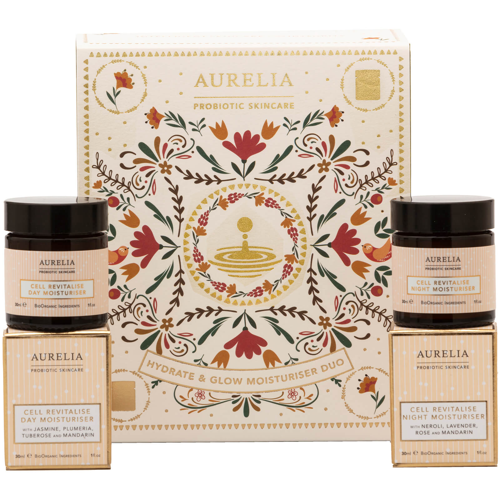 Aurelia Probiotic Skincare Hydrate and Glow Moisturiser Duo