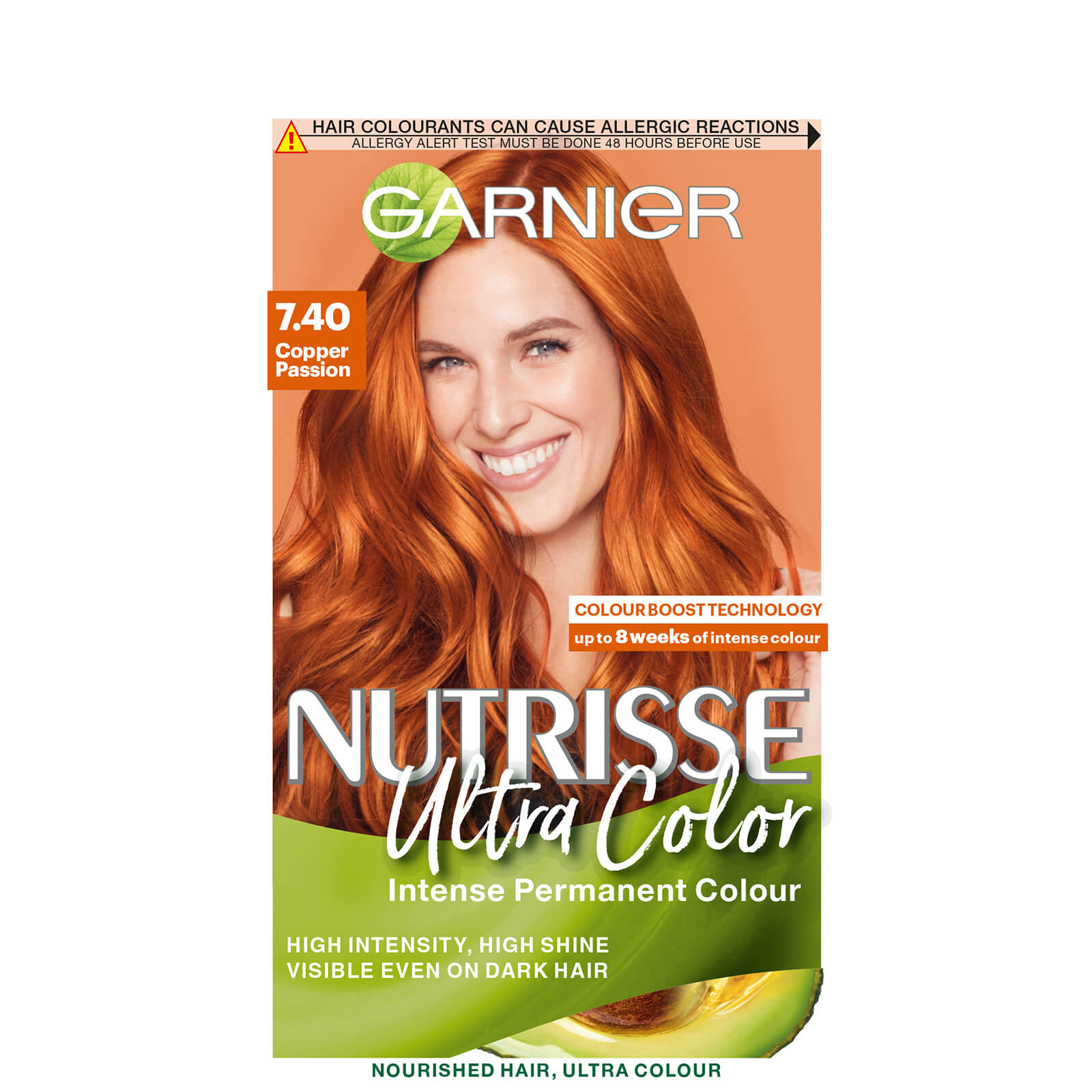 Garnier Nutrisse Ultra Colour Permanent Hair Dye 160ml (Various Shades) - Copper Passion