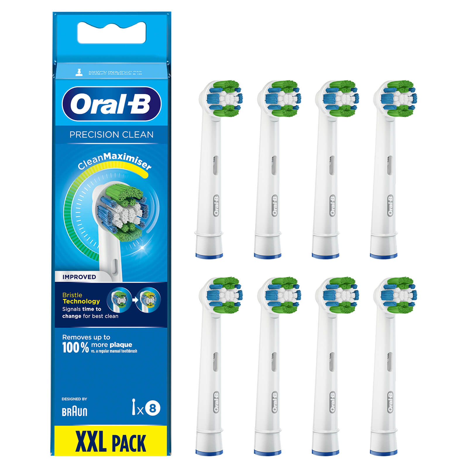 Oral-B Precision Clean Toothbrush Head with CleanMaximiser Technology, Pack of 8 Counts
Oral-B Precision Clean Toothbrush Head with CleanMaximiser Technology, Pack of 8 Counts