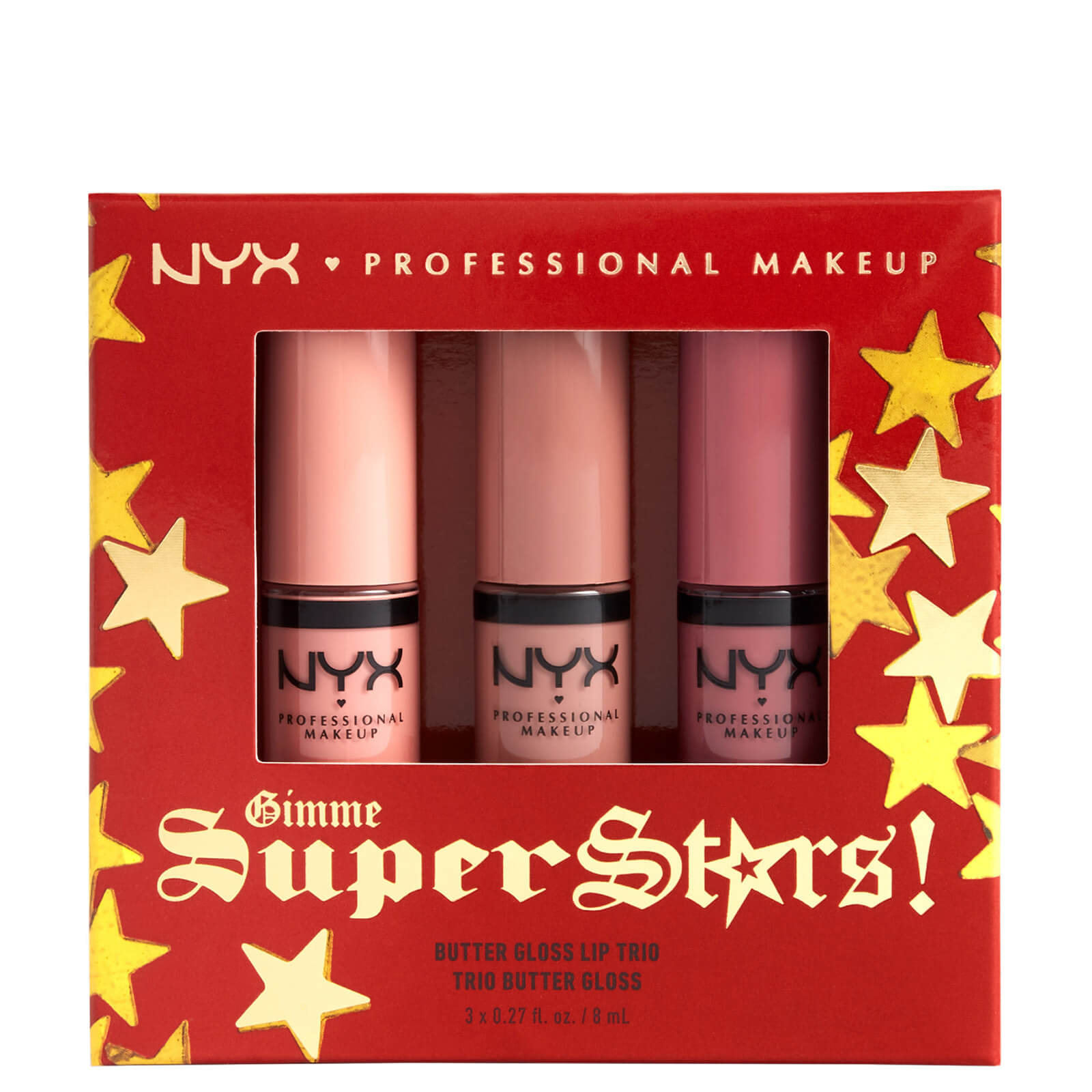 NYX Professional Makeup Gimme Super Stars! Butter Gloss Lip Trio Light Nude Gift Set
NYX Professional Makeup Gimme Super Stars! Butter Gloss Lip Trio Light Nude Gift Set