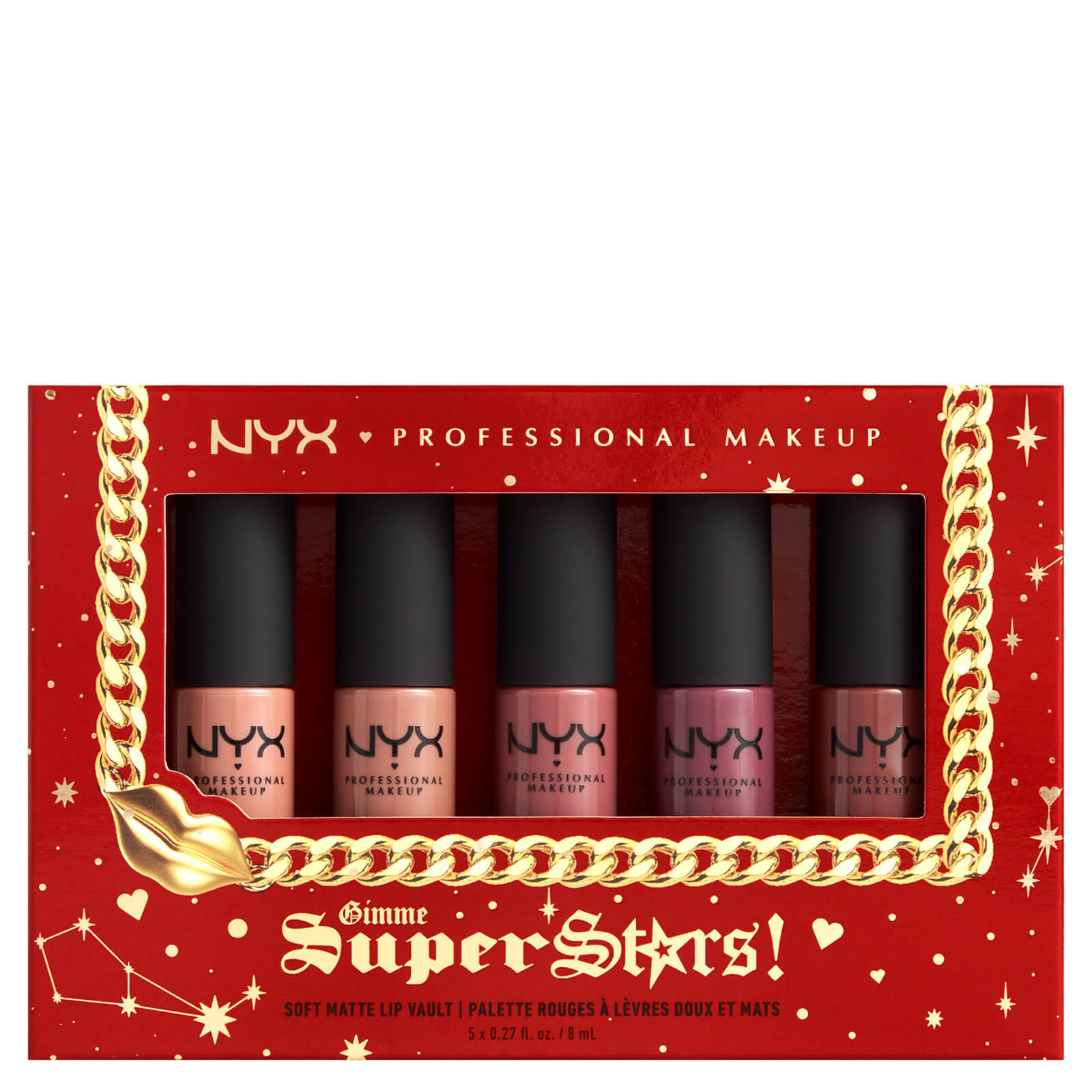 NYX Professional Makeup Gimme Super Stars! Soft Matte Lip Cream Vault Gift Set
NYX Professional Makeup Gimme Super Stars! Soft Matte Lip Cream Vault Gift Set
