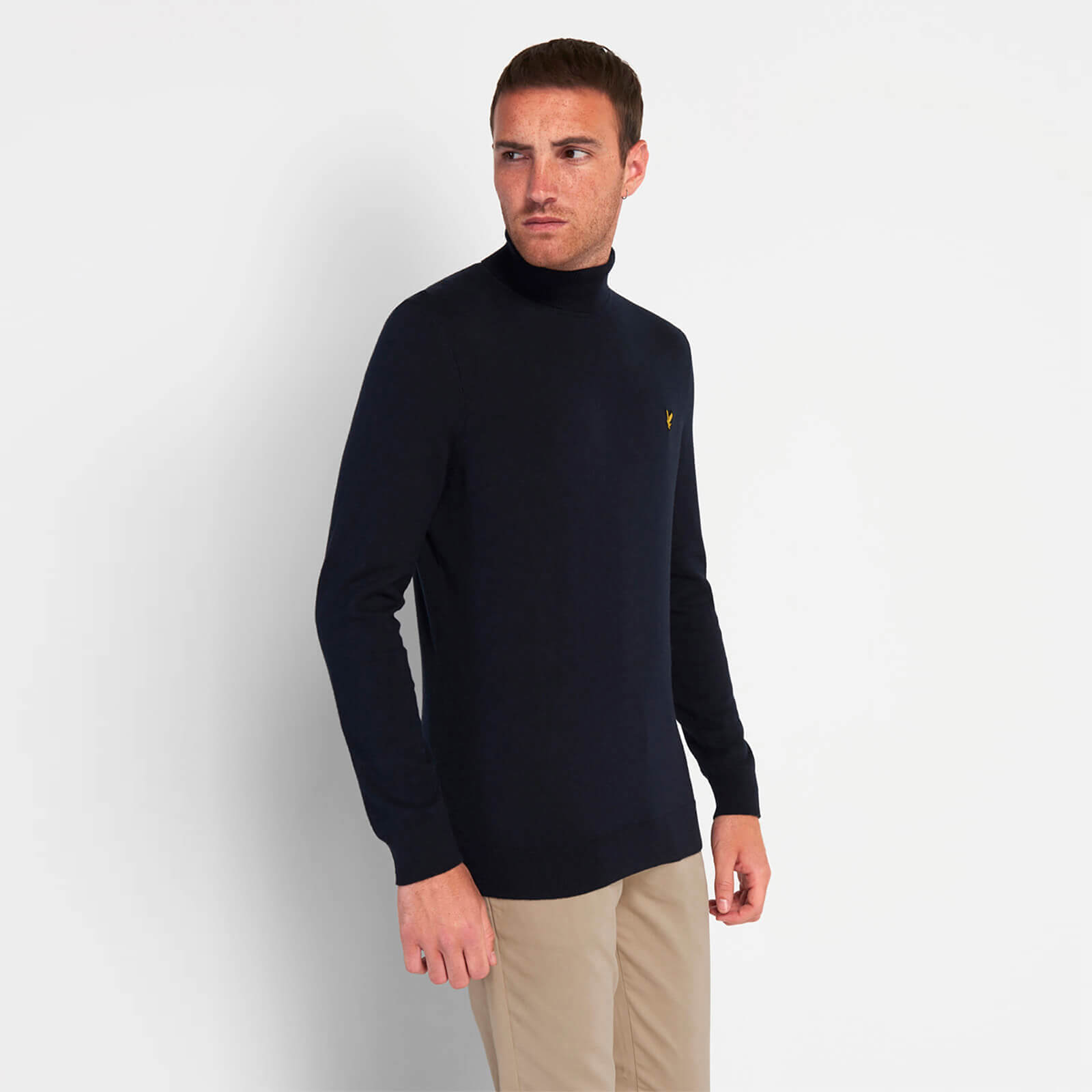 Roll Neck Jumper - Dark Navy - L