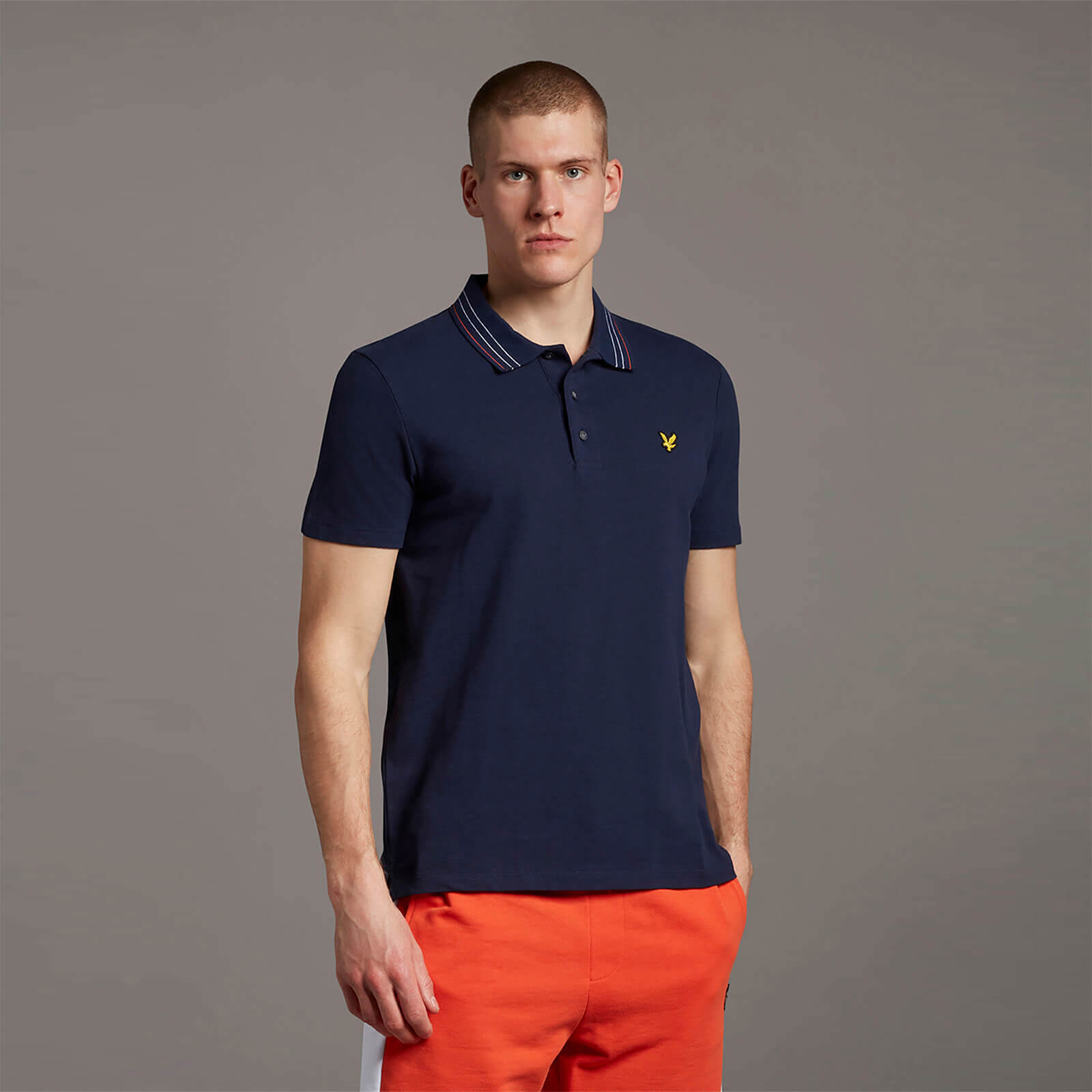 Wide Tipped Polo - Navy - S