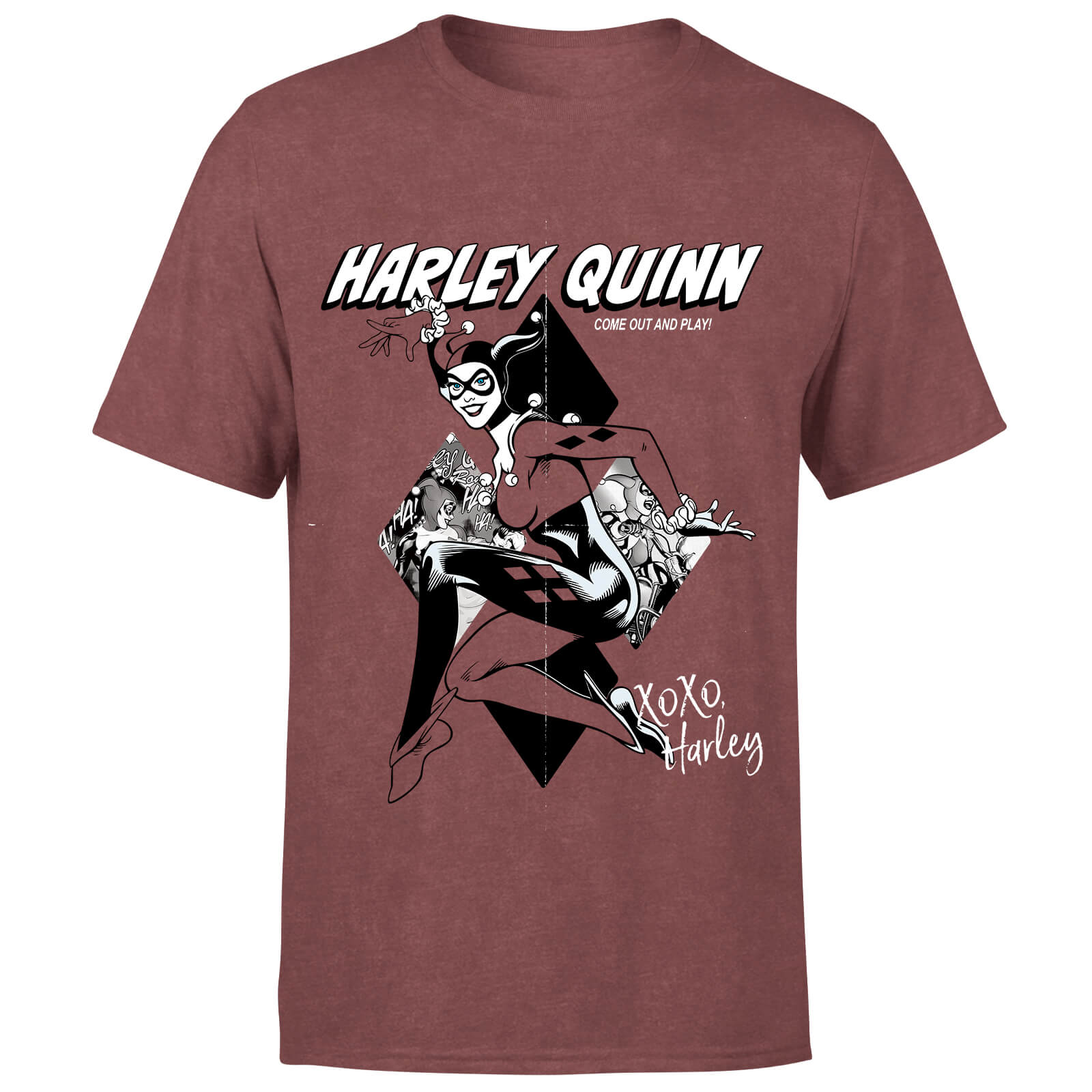 DC Comics Playing Card Harley Unisex T-Shirt - Burgundy Acid Wash - XL - Burgundy Acid Wash
DC Comics Playing Card Harley Unisex T-Shirt - Burgundy Acid Wash - XL - Burgundy Acid Wash