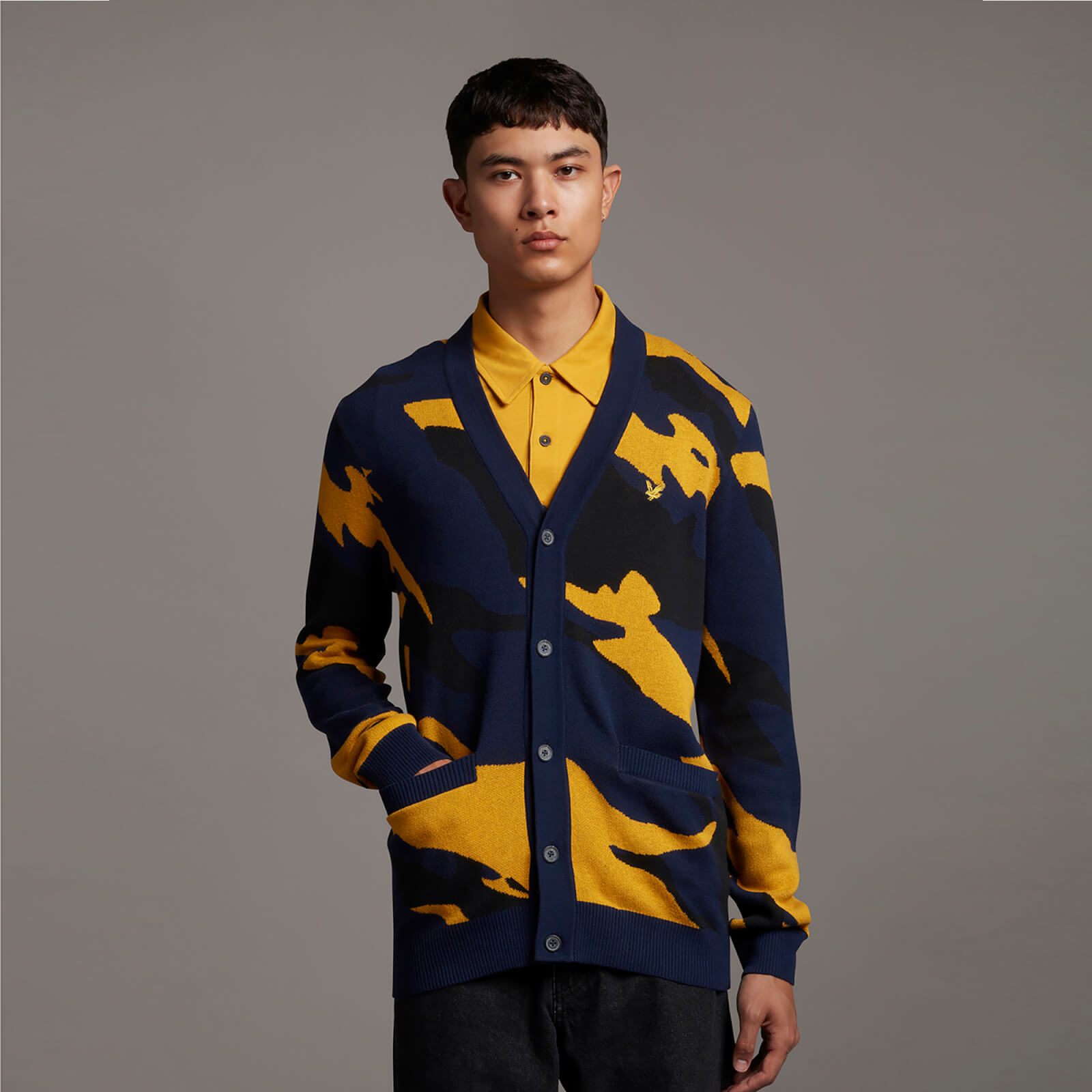 Archive Abstract Jacquard Cardigan - Navy - S