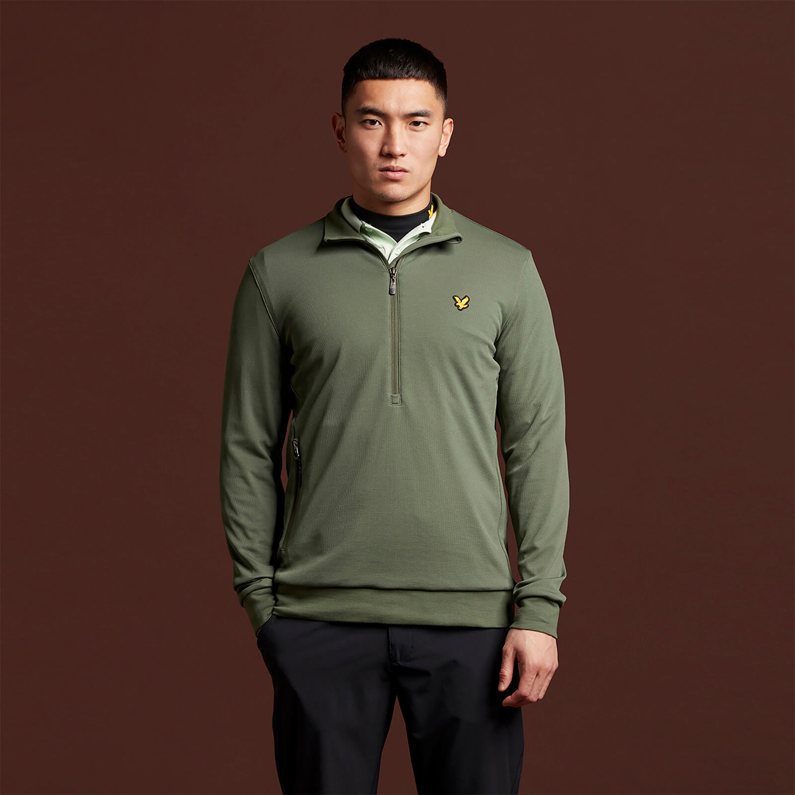 Windshield 1/2 Zip Midlayer - Cactus Green - M