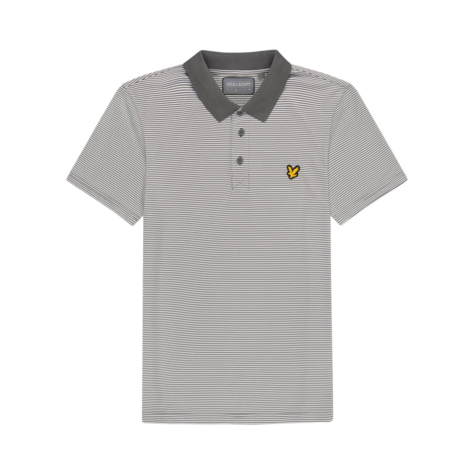 Men's Golf Microstripe Polo - Rock Grey - L
