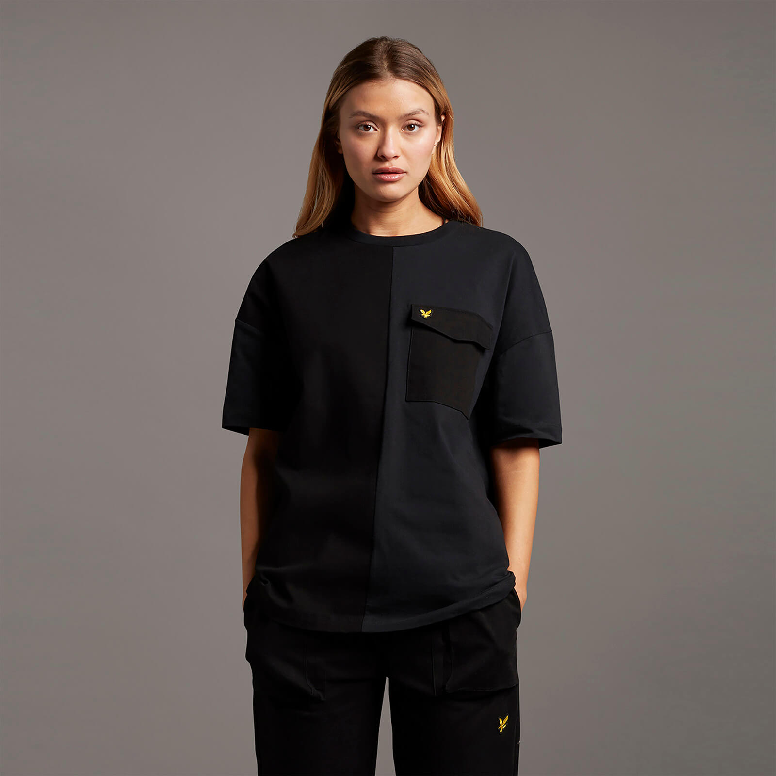 Canvas Mix T-Shirt - Jet Black - XXL