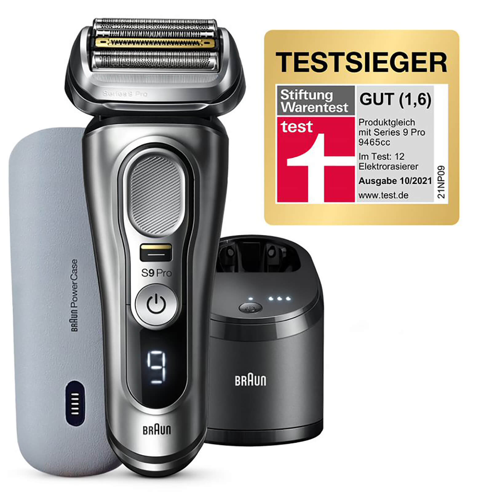 Braun Series 9 Pro 9477CC Men's Electric Shaver - with Prolift Trimmer, Powercase & 5-In-1 Cleaning Station
Braun Series 9 Pro 9477CC Men's Electric Shaver - with Prolift Trimmer, Powercase & 5-In-1 Cleaning Station