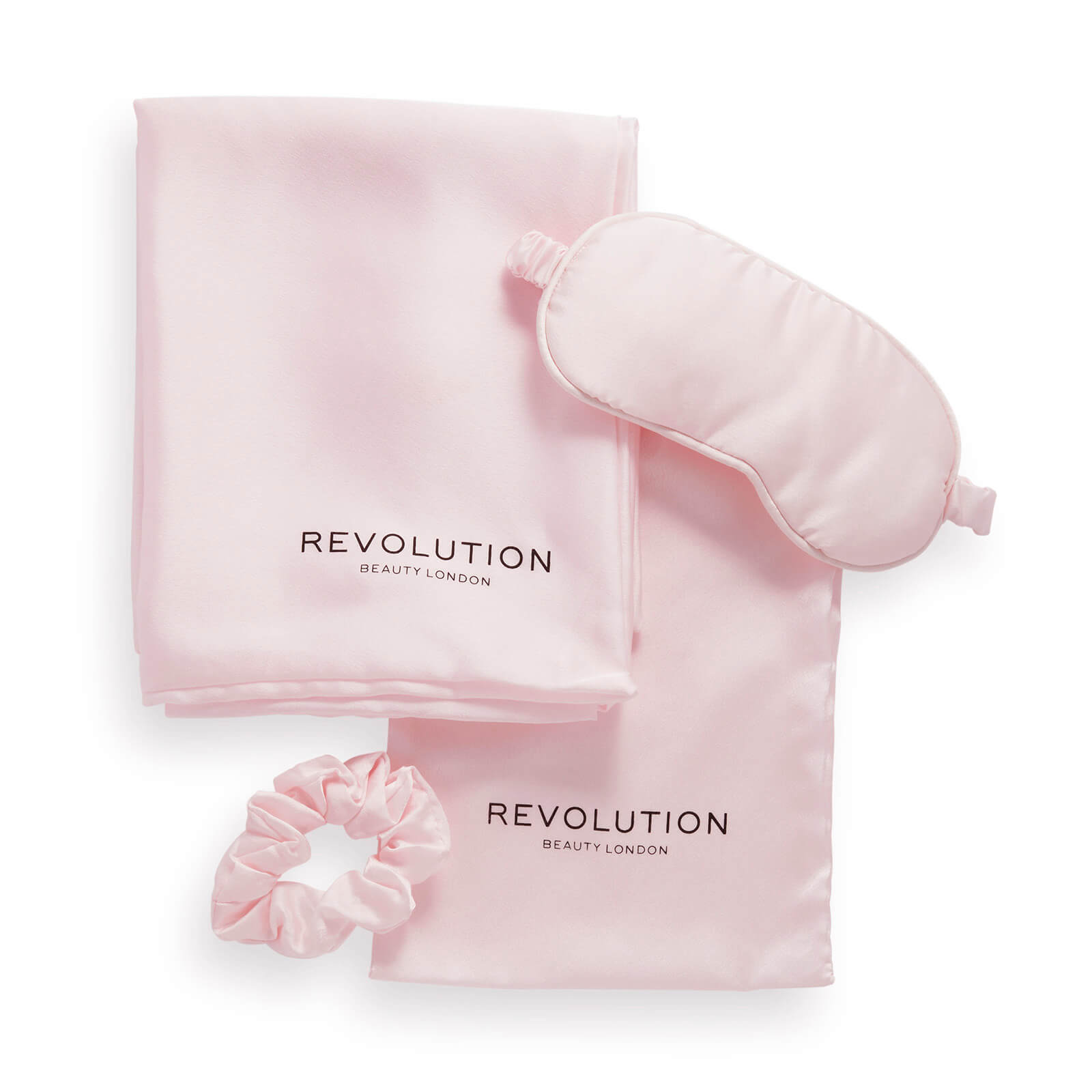 Revolution Haircare The Beauty Sleep Satin Sleep Set - Pink