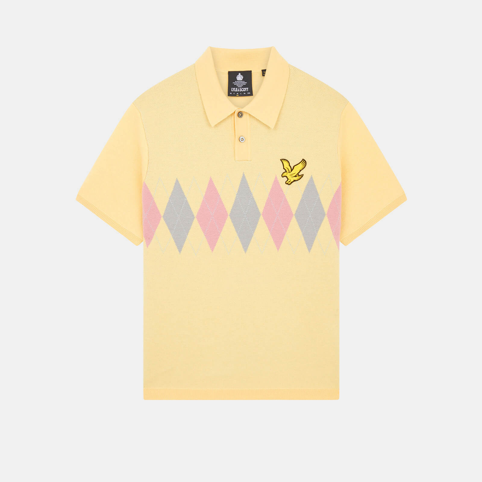 Lyle & Scott x Stuarts - Knitted Polo - Corn Yellow/Porto Grey/Azalea Pink - XXL
Lyle & Scott x Stuarts - Knitted Polo - Corn Yellow/Porto Grey/Azalea Pink - XXL