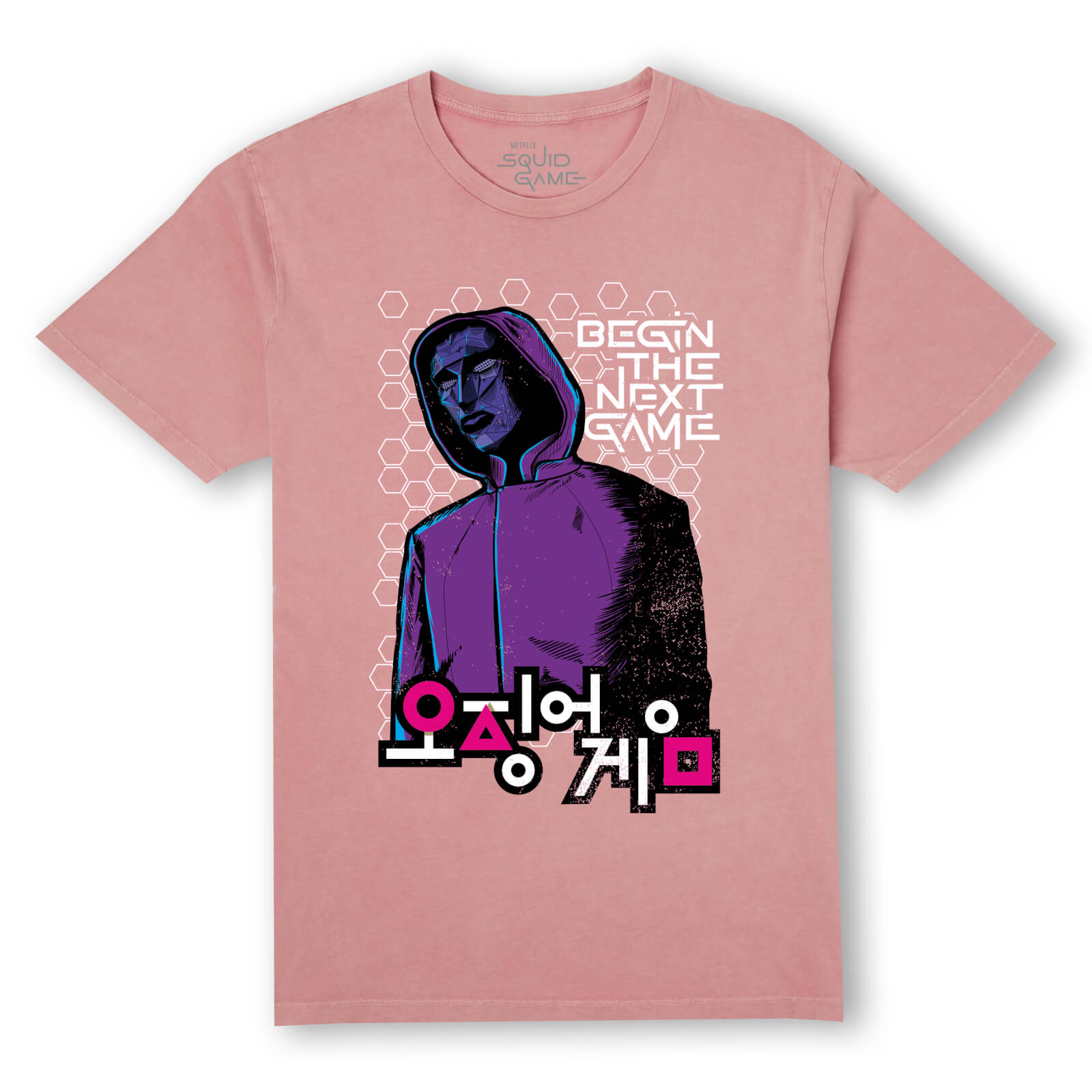 Squid Game Begin Next Game Men's T-Shirt - Pink Acid Wash - XS - Pink Acid Wash