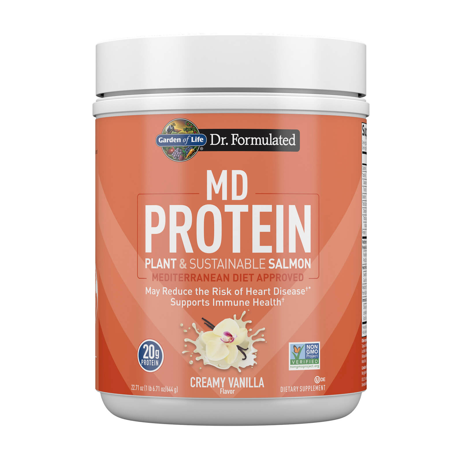 Poudre de protéines végétales et de saumon MD Protein - Vanille - 686 g
Poudre de protéines végétales et de saumon MD Protein - Vanille - 686 g