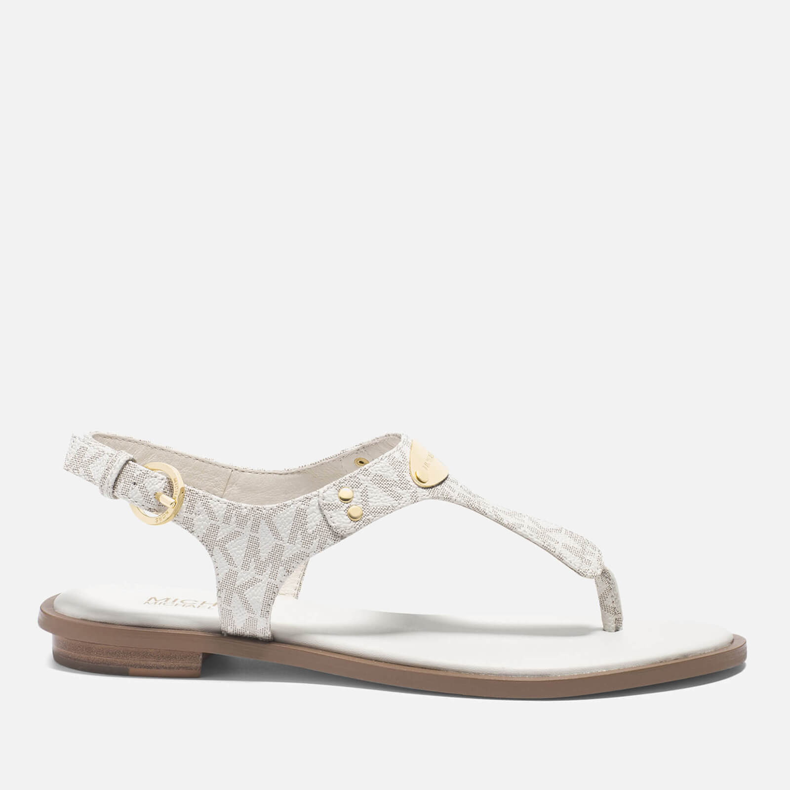 MICHAEL Michael Kors Women’s MK Plate Toe-Post Sandals - Vanilla