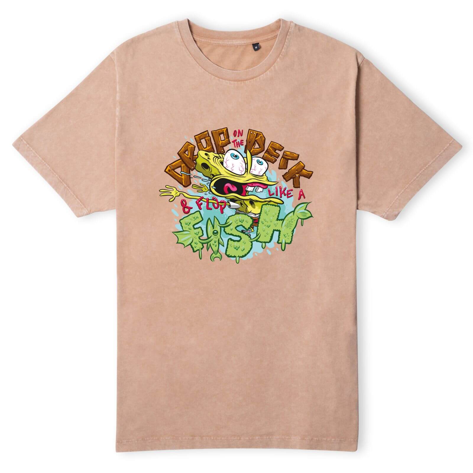 Spongebob Squarepants Drop On The Deck Men's T-Shirt - Tan Acid Wash - L - Tan Acid Wash
Spongebob Squarepants Drop On The Deck Men's T-Shirt - Tan Acid Wash - L - Tan Acid Wash