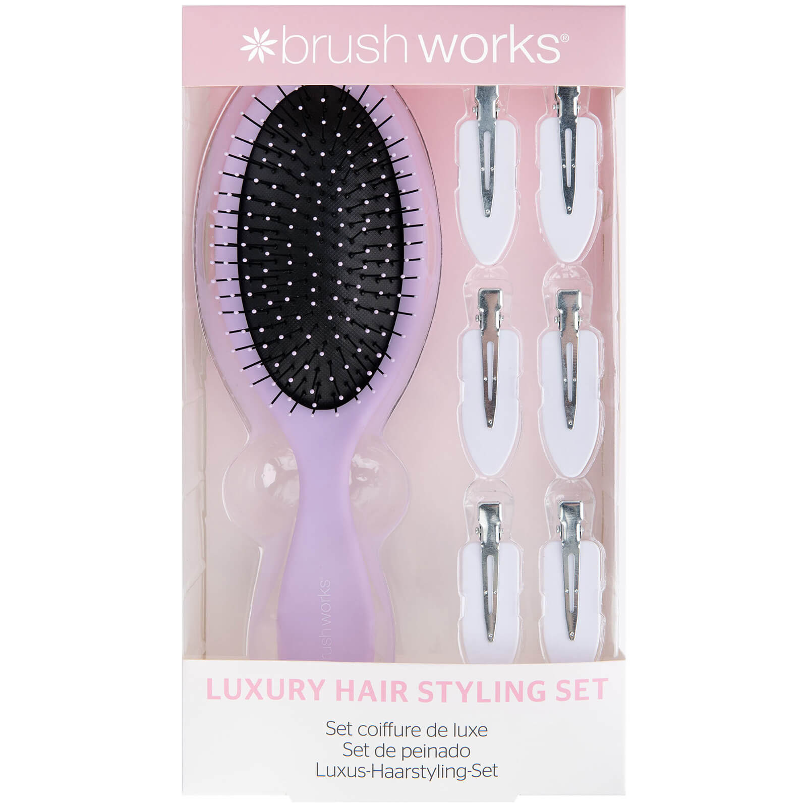 brushworks Luxury Purple Hair Styling Set