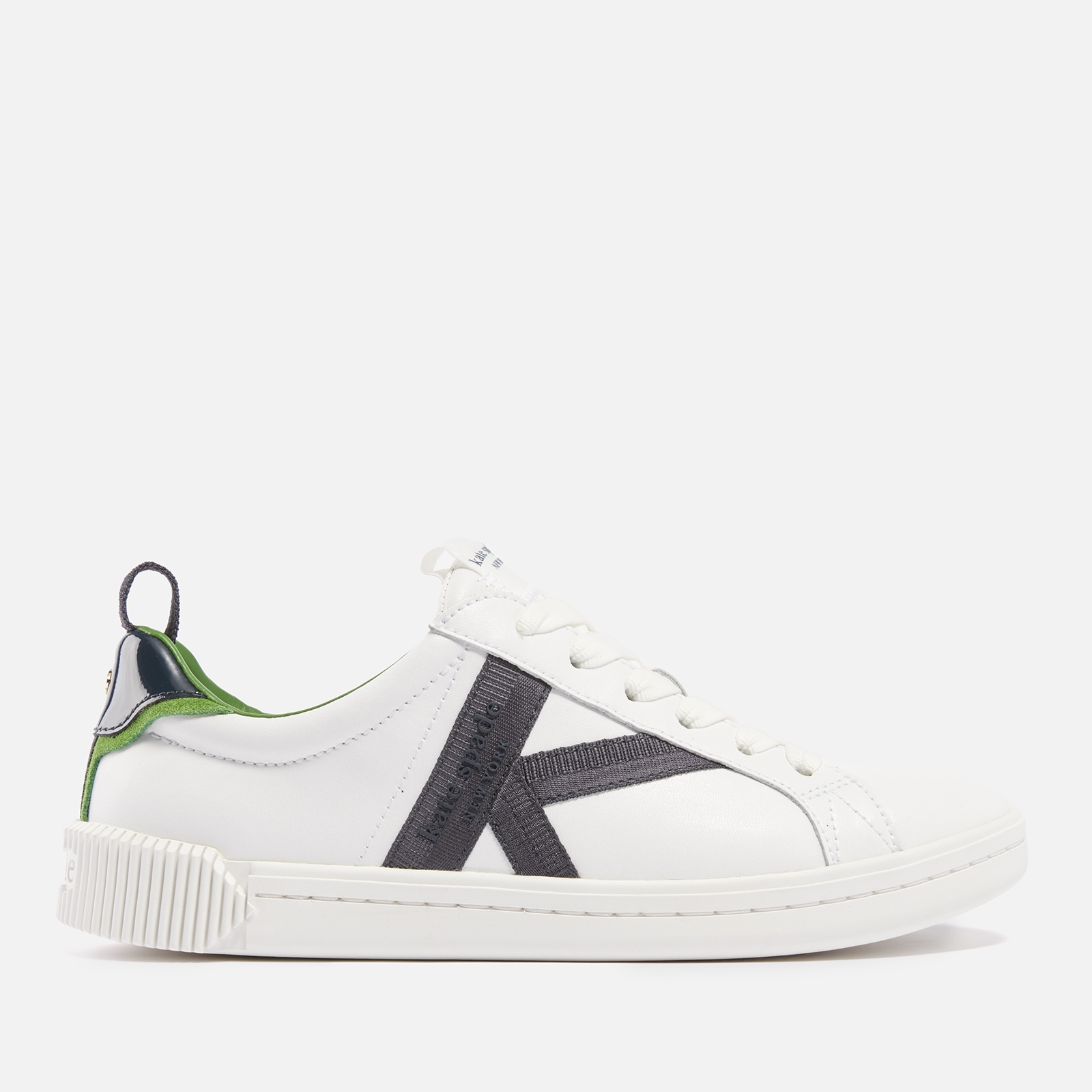 Kate Spade New York Women’s Signature K Leather Cupsole Trainers
