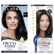 Clairol Nice' n Easy Permanent Hair Dye and Root Touch up Duo (Various Shades) - 2 Black