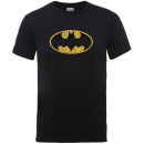 DC Comics Men's T-Shirt Batman Crackle - Black