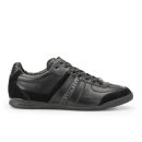 BOSS Green Men's Aki Leather/Suede Trainers - Black