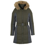 Brave Soul Women's Neema Panel Padded Coat - Khaki