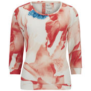 ONLY Women's High Photo Floral Top - Cloud Dancer