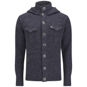 Ringspun Men's Lost Palms Hooded Cardigan - Navy Marl