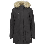 ONLY Women's London Fur Trim Coat - Black