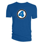 Titan Merchandise Fantastic Four Logo T-Shirt - Blue - XXL XXLBlue