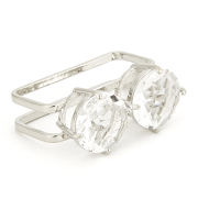 Cheap Monday Women's Wow 2 Finger Ring - Silver