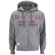 Slazenger Men's St. John Zip Thru Applique Hoody - Dark Grey Marl