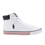 Polo Ralph Lauren Men's Harvey Mid-Ne Hi-Top Trainers - Pure White/Newport Navy