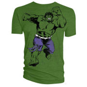 Incredible Hulk Leaping T-Shirt - Green - XL