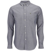 Lacoste Men's Long Sleeve Oxford Shirt - Naval Blue