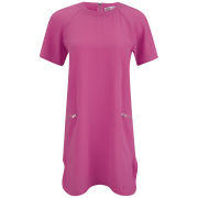 Neon Rose Women's Sheer Panel Dress - Pink