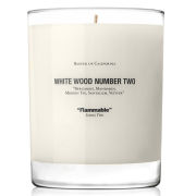 White Wood Candle Number 2