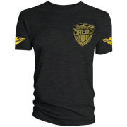 Judge Dredd Uniform - Gold Badge T-Shirt - Black