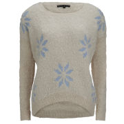 Love Knitwear Women's Large Snowflake Christmas Jumper - White