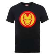 Marvel Avengers Assemble Iron Man Simple Symbol Men's T-Shirt - Black