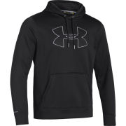 Under Armour Men's Armour Fleece Uncuffed Storm Big Logo Hoody - Black
