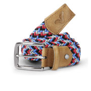 Voi Men's Donald Nylon Weave Belt - Red/Insignia Blue