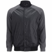 Brave Soul Men's New Jersey Baseball Jacket - Black