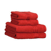 Restmor 100% Egyptian Cotton 4 Piece Supreme Towel Bale Set (500gsm) - Red