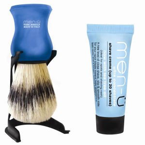 men-ü Barbiere Shaving Brush and Stand - Blue