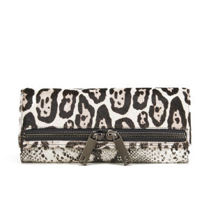 Ted Baker Large Zip Exotic Clutch Bag - Black