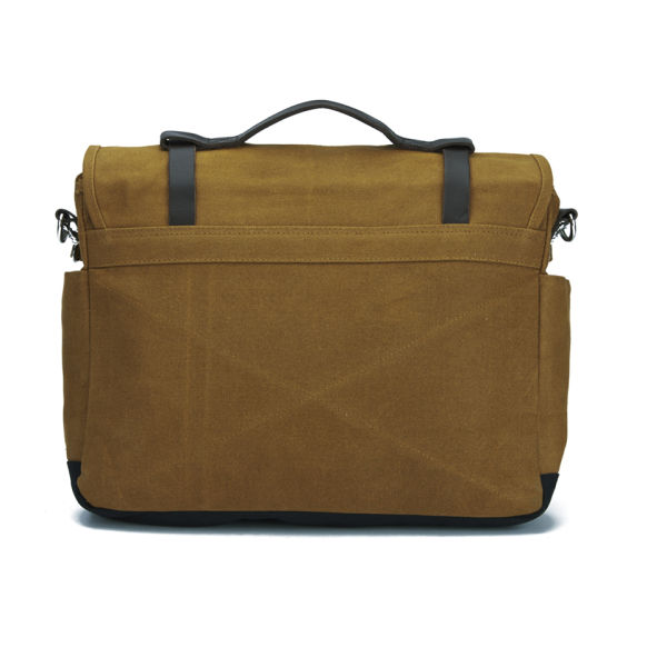 Sandqvist Men's Izzy Waxed Messenger Bag Khaki Free UK Delivery